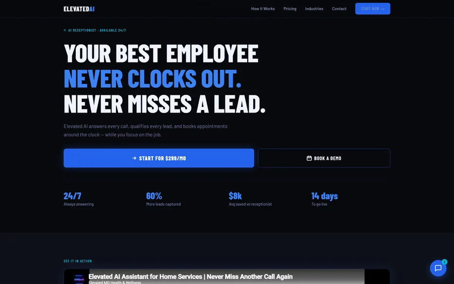 Elevated AI website